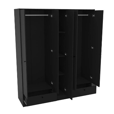 Denmark 5 Door 2 Drawer Wardrobe - Polifurniture 1 Denmark 5 Door 2 Drawer Wardrobe - Polifurniture