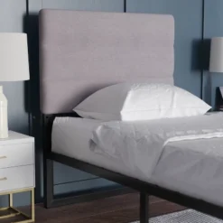 Emma And Oliver Modern Upholstered Headboard With Horizontal Line Stitching And Adjustable Height Rails -DreamNest Store GUEST caa2bed3 7103 4988 8c14 f48f9540a030