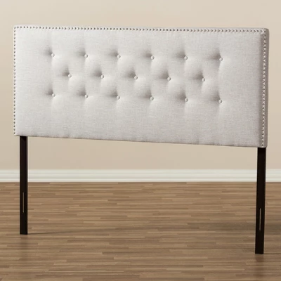 Windsor Modern And Contemporary Fabric Upholstered Headboard Beige - Baxton Studio 4 Windsor Modern And Contemporary Fabric Upholstered Headboard Beige - Baxton Studio - Image 4