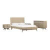 King 4pc Baly Bedroom Set Sandblast Gray - Armen Living