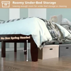 Costway Full Size Wood Bed Frame & 10'' Foam Mattress Set CertiPUR-US Certified Natural/Espresso 13 Costway Full Size Wood Bed Frame & 10'' Foam Mattress Set CertiPUR-US Certified Natural/Espresso -DreamNest Store GUEST cb1ec75b fae9 4d6b 9584 ff116dc26d48