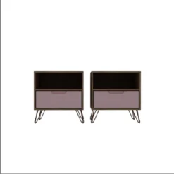Set Of 2 Rockefeller 1 Drawer Nightstands - Manhattan Comfort 28 Set Of 2 Rockefeller 1 Drawer Nightstands - Manhattan Comfort -DreamNest Store GUEST cb3c09ca cea0 4ae4 a53b 7f340c42b731