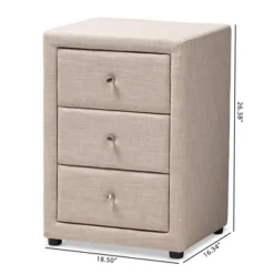 Tessa 3 Drawer Nightstand - Baxton Studio -DreamNest Store GUEST cbfc1bf5 1c15 485a 95bf 3c0cd1e002ba