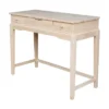 Alexandria Vanity Table With Vanity Bench Unfinished - International Concepts