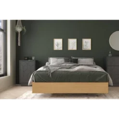 2pc Cameo Bedroom Set Natural Maple/Charcoal - Nexera 6 2pc Cameo Bedroom Set Natural Maple/Charcoal - Nexera -DreamNest Store GUEST cca4d3d8 999b 4c10 bea1 142472f845a6