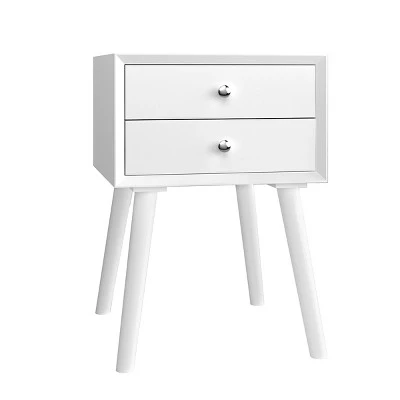Costway End Table W/Drawers And Storage Wooden Mid-Century Accent Side Table Multipurpose For Bedroom, Living Room Home Furniture Nightstand 12 Costway End Table W/Drawers And Storage Wooden Mid-Century Accent Side Table Multipurpose For Bedroom, Living Room Home Furniture Nightstand - Image 12