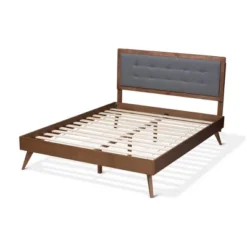 Ines Walnut Finished Wood Platform Bed - Baxton Studio -DreamNest Store GUEST cce40b2f 95aa 4018 a94b 14b8c47294cb