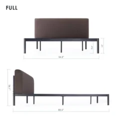 Bree Metal Platform Bed With Curved Upholstered Headboard - Mellow -DreamNest Store GUEST cd9bc0b0 e929 4825 a87f 71dff58aea76