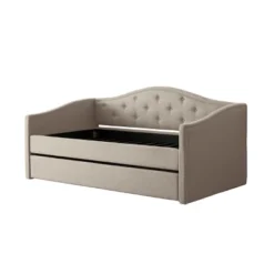 Fairfield Tufted Fabric Day Bed With Trundle - CorLiving 10 Fairfield Tufted Fabric Day Bed With Trundle - CorLiving -DreamNest Store GUEST ce5fc11e c9a3 4ad8 9510 7821cb907008
