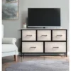 Sorbus Wood TV Stand Dresser For Home Bedroom And More Cream/Black