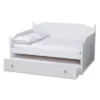 Full Millie Wood Daybed With Trundle White - Baxton Studio