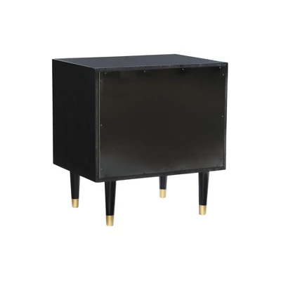 2 Drawer Geo Textured Nightstand - Linon 5 2 Drawer Geo Textured Nightstand - Linon - Image 5