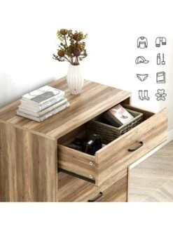 Year Color 4 Drawer Wood Storage Dresser With Easy Pull Handle And Metal Frame For Bedroom, Living Room, Hallway, And Office -DreamNest Store GUEST cef49f6b 1222 425a 9eb0 89b5db6b7f68