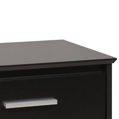 Coal Harbor 2 Drawer Tall Nightstand With Open Shelf Black - Prepac 5 Coal Harbor 2 Drawer Tall Nightstand With Open Shelf Black - Prepac - Image 5