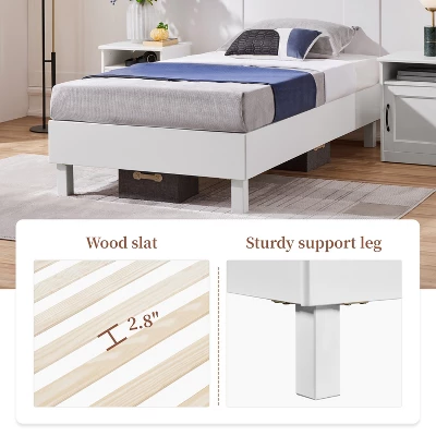 Yaheetech Wooden Bed Frame With Wood Slat Support 3 Yaheetech Wooden Bed Frame With Wood Slat Support - Image 3