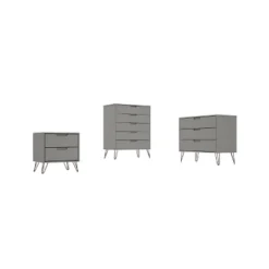 3pc Rockefeller Dresser And Nightstand Set - Manhattan Comfort -DreamNest Store GUEST d071f356 63e3 4dd4 a116 1d82725cc6e6