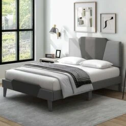 Costway Full/Qween/Twin Size Upholstered Platform Bed Frame Velvet Headboard Mattress Foundation -DreamNest Store GUEST d087a18d ec86 45bc 8205 2249080fa1c1