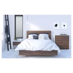 Full Newport Platform Bed And Headboard Walnut - Nexera 5 Full Newport Platform Bed And Headboard Walnut - Nexera -DreamNest Store GUEST d089053f 1ed3 4e33 8d16 a7674dd55d8b