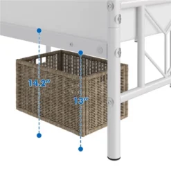 Yaheetech Queen Size Vintage Metal Bed Frame With Headboard, White -DreamNest Store GUEST d109f908 32d8 453b 9f28 0aca17f3a04f