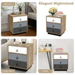 Costway Nightstand With Drawer And Storage Cabinet Wooden Sofa Side Table End Table -DreamNest Store GUEST d17cd078 4d3c 4cd3 a355 ae534dd1eea4
