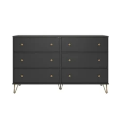 6 Drawer Owen Dresser Black - Novogratz -DreamNest Store GUEST d1fd6a48 2f97 4ad3 be7e 29c5b991d09d