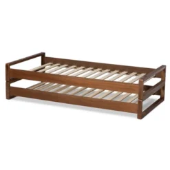 King Klara Wood Expandable Bed Frame Walnut - Baxton Studio -DreamNest Store GUEST d23b30e6 1894 4219 ad8a 68b1c91abb05