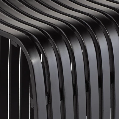 55 Downing Street Verana 42 1/2" Wide Black Finish Modern Bent Bamboo Wood Bench 2 55 Downing Street Verana 42 1/2" Wide Black Finish Modern Bent Bamboo Wood Bench - Image 2