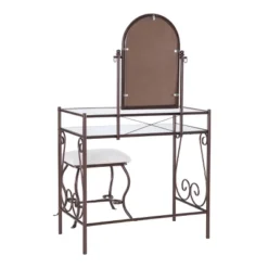 Clarisse Metal Vanity Set Brown - Linon -DreamNest Store GUEST d2ff732f 2ff9 4213 946d 1eb758a4e6bc