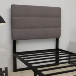 Merrick Lane Headboard With Tufted Upholstery And Powder Coated Metal Frame -DreamNest Store GUEST d373dbe1 3cd2 4e68 9204 a7e469879fb7