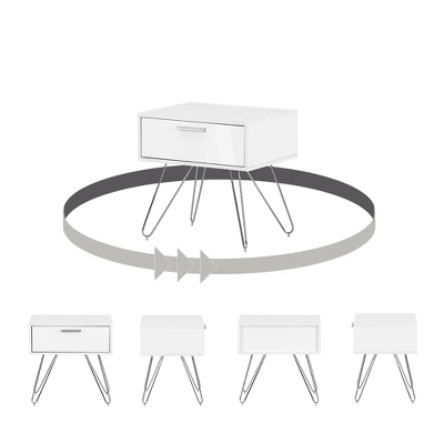 Slendel Nightstand Pure White - South Shore 6 Slendel Nightstand Pure White - South Shore - Image 6