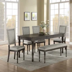 19" Linnett Bench Gray - Steve Silver Co.