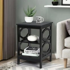 Costway 3-tier Nightstand Sofa Side End Accent Table Storage Display Shelf WhiteBlackEspressoGrey -DreamNest Store GUEST d43689f2 a09a 45ed a3fc a8efb92e6028