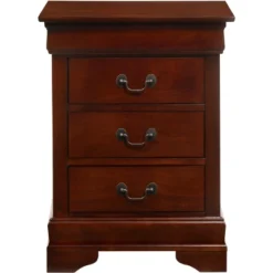 Passion Furniture Louis Philippe 3-Drawer Nightstand (29 In. H X 16 In. W X 21 In. D) -DreamNest Store GUEST d5222802 140a 44c6 9938 cb7bcf648356