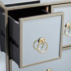 Glam Mirrored Tall 8 Drawer Chest Beige - Olivia & May -DreamNest Store GUEST d52990c3 c8ba 458f 9c6e a8ebeeb4de4a