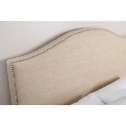 Full/Queen Sophia Nailhead Trim Linen Headboard Wheat - Abbyson Living -DreamNest Store GUEST d57db14c bbac 4bdb ac6d 5da5babfaad5
