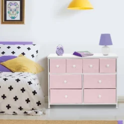Sorbus Drawer Fabric Dresser For Bedroom Pink -DreamNest Store GUEST d5fd1e57 8bda 4b53 b5d6 9f2fcb04242f