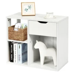 Costway 3-tier Side Table W/Storage Shelf&Drawer Space-saving Nightstand White 16 Costway 3-tier Side Table W/Storage Shelf&Drawer Space-saving Nightstand White -DreamNest Store GUEST d5fd462f f6f7 483e 88e3 ac4d1a303855