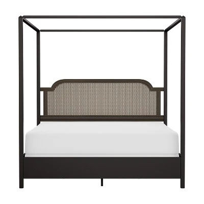 Melanie Wood And Metal Canopy Bed Oiled Bronze - Hillsdale Furniture 4 Melanie Wood And Metal Canopy Bed Oiled Bronze - Hillsdale Furniture - Image 4