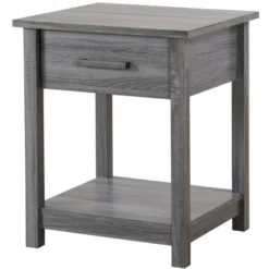 Passion Furniture Salem 1-Drawer Nightstand (24 In. H X 19 In. W X 20 In. D)