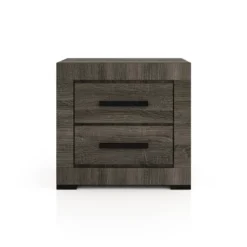 Roxava Contemporary 2 Drawer Nightstand Gray - MiBasics -DreamNest Store GUEST d66a0176 5c84 4b0c 8d6d f81e6cea5f98
