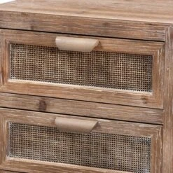 Calida Wood And Rattan 2 Drawer Nightstand Brown - Baxton Studio 10 Calida Wood And Rattan 2 Drawer Nightstand Brown - Baxton Studio -DreamNest Store GUEST d67baf64 6a9d 48da 98a9 2c95417c8030