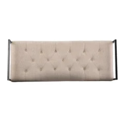 Tedges Upholstered Bench Beige/Gray - Aiden Lane -DreamNest Store GUEST d6a13e19 ce76 4143 8e85 1c0d06a957c6