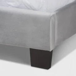 Fiorenza Velvet Panel Bed With Extra Wide Channel Tufted Headboard - Baxton Studio -DreamNest Store GUEST d794f33a 0189 4500 9397 24929e4a4cfa