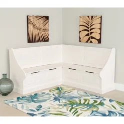 Tobin Corner Breakfast Nook White - Linon