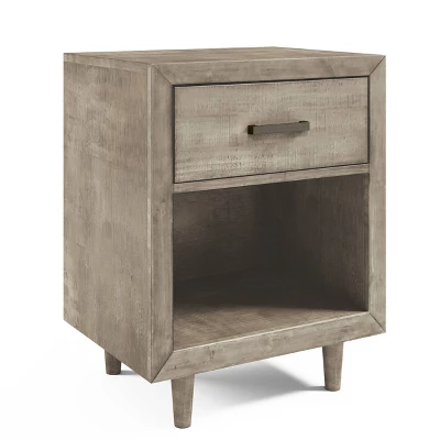 6pc Aurora Mid-Century Gray Bedroom Set With Upholstered Bed - Abbyson Living 2 6pc Aurora Mid-Century Gray Bedroom Set With Upholstered Bed - Abbyson Living - Image 2