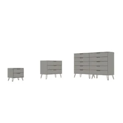 Rockefeller 10 Drawer Dresser, 3 Drawer Dresser And 2 Drawer Nightstand Set - Manhattan Comfort -DreamNest Store GUEST d8895036 52f7 49e5 9f0f c3719ed68e26