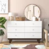 Kincaid Wood 6 Drawer Dresser Matte White - Hillsdale Furniture