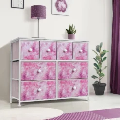 Sorbus Drawer Fabric Dresser For Bedroom Home And Office Pink -DreamNest Store GUEST d953b24c 39a4 4a7f baa6 4f413008bcca