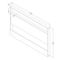 Full/Queen Gravity Headboard With Shelf Gray Maple - South Shore -DreamNest Store GUEST d9628124 560a 4cf6 9b7a 4de13f2ce4b4