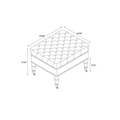 Isabelle Square Tufted Ottoman - Linon -DreamNest Store GUEST d982a141 75cf 4533 83f6 c1bc2277df40